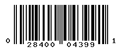 UPC barcode number 028400043991