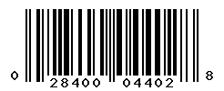 UPC barcode number 028400044028