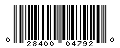 UPC barcode number 028400047920