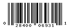 UPC barcode number 028400069311