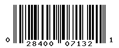 UPC barcode number 028400071321