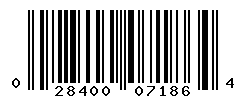 UPC barcode number 028400071864