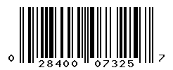 UPC barcode number 028400073257