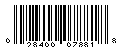 UPC barcode number 028400078818