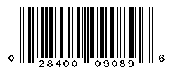 UPC barcode number 028400090896