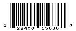 UPC barcode number 028400156363