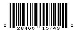 UPC barcode number 028400157490