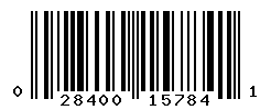 UPC barcode number 028400157841