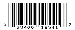 UPC barcode number 028400185417