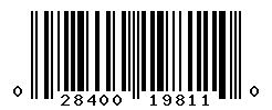 UPC barcode number 028400198110