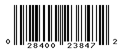 UPC barcode number 028400238472