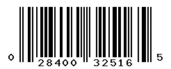 UPC barcode 028400325165