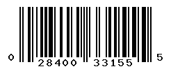 UPC barcode number 028400331555