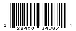 UPC barcode number 028400343671