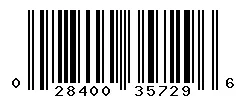 UPC barcode 028400357296