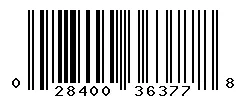 UPC barcode 028400363778