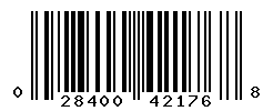 UPC barcode number 028400421768
