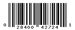 UPC barcode number 028400427241