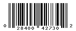 UPC barcode number 028400427302