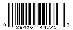 UPC barcode number 028400443753