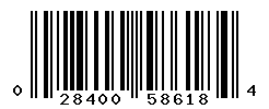 UPC barcode number 028400586184