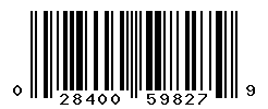 UPC barcode number 028400598279