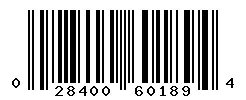 UPC barcode 028400601894