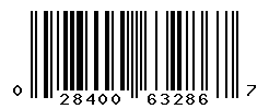 UPC barcode number 028400632867