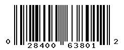 UPC barcode number 028400638012