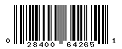 UPC barcode number 028400642651