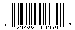 UPC barcode number 028400648363