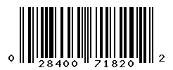 UPC barcode number 028400718202