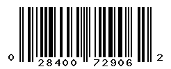 UPC barcode number 028400729062