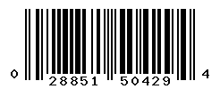 UPC barcode number 028851504294