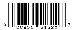 UPC barcode number 028851513203