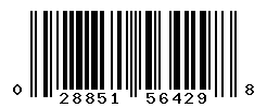 UPC barcode number 028851564298