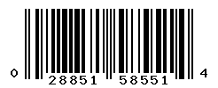 UPC barcode number 028851585514