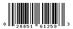 UPC barcode number 028851612593