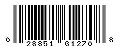 UPC barcode number 028851612708