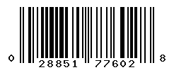 UPC barcode number 028851776028