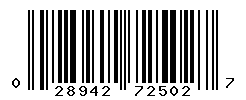 UPC barcode number 028942725027