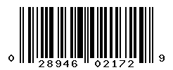 UPC barcode number 028946021729