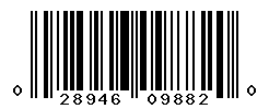 UPC barcode number 028946098820