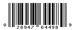 UPC barcode number 028947644989