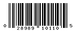 028989101105 barcode