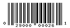 UPC barcode number 029000000261