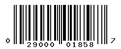 UPC barcode number 029000018587