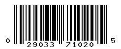 029033710205 barcode