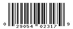 UPC barcode number 029054023179