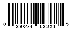 UPC barcode number 029054123015